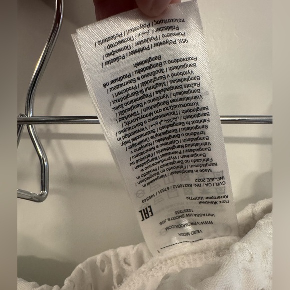 Vera Moda White Eyelet Ruffle Shorts S - Picture 7 of 8